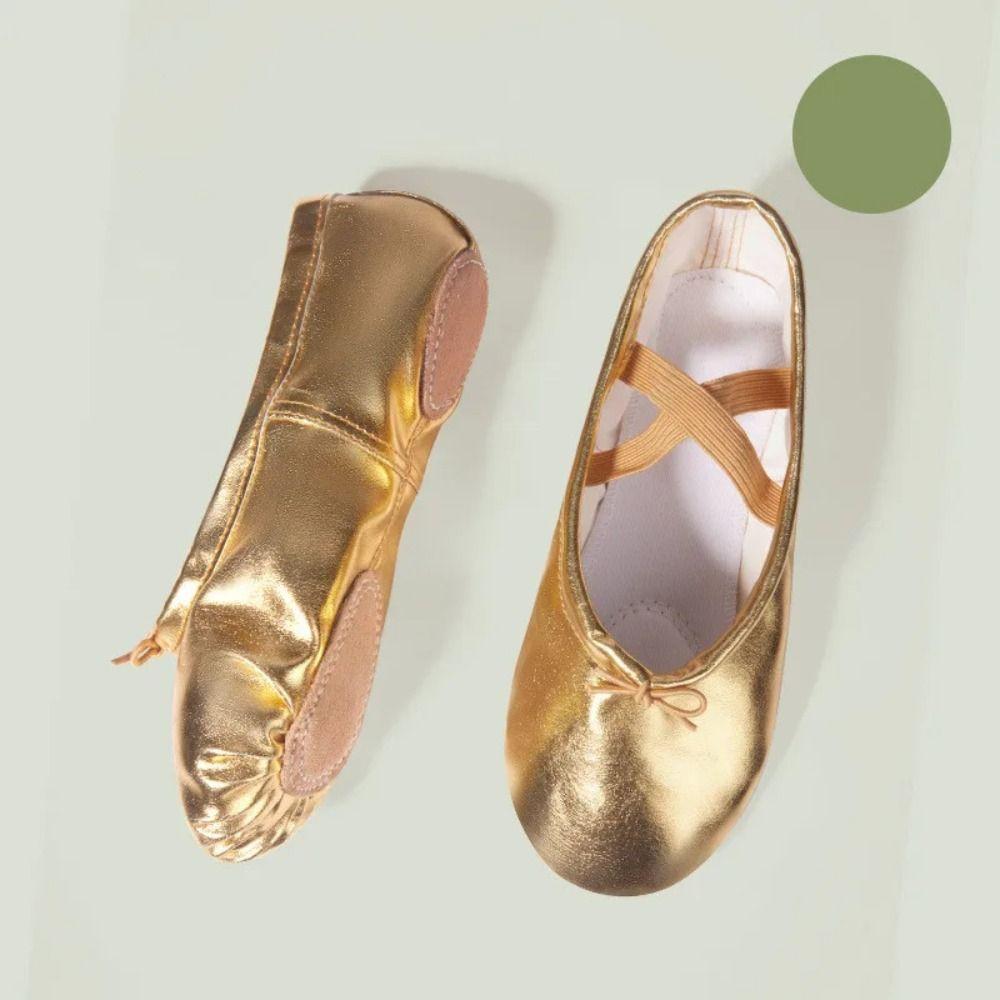 1 Pair of Soft Sole Girls' Ballet Shoes Satin Princess Shoes Adult Dancing Shoes  Children