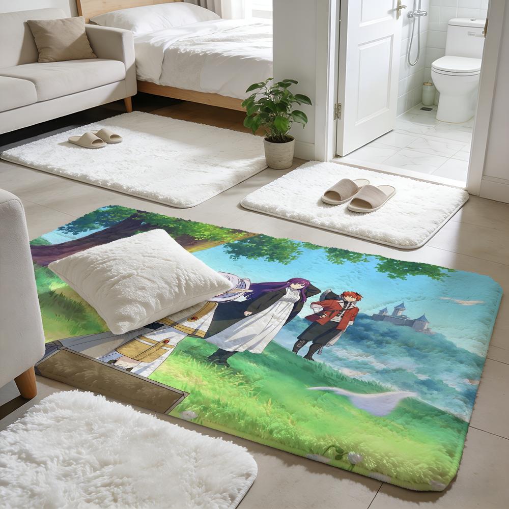 F-Frieren B-Beyond Journeyis End Floor Mat Soft Thick High Density Flannel Mat Non-Slip Absorbent Rug For Bathroom Bedroom Home