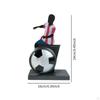 Iron Pen Holder Decorative Sculpture Art Crafts Creative Sturdy Birthday Gift Football Player