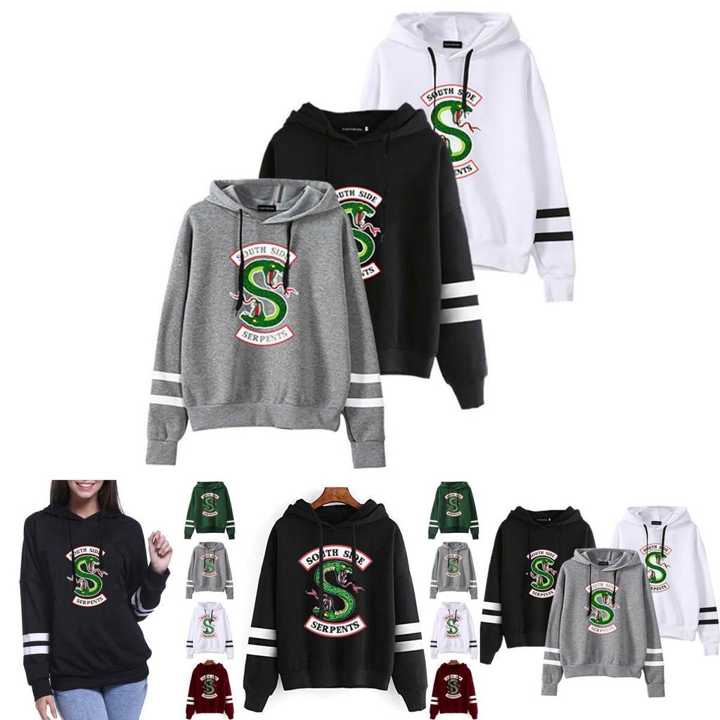 South Serpents Side Hoodie Riverdale Veronica Snake Gang Sweatshirt Top Pullover