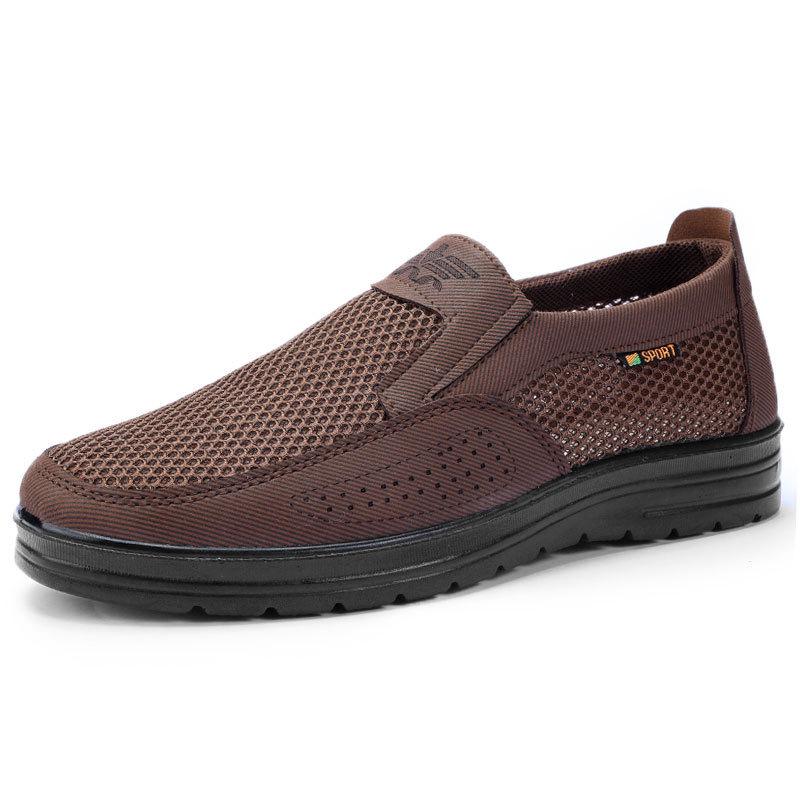 2025 Men's Summer Breathable Mesh Old Beijing Cloth Shoes with Polyurethane Soft Non-slip Sole