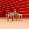 1 Pc Brass Horse Figure Home Decor Ornament Handicraft Get Rich Theme Statuette for Enhancing Wealth And Equestrian Decor