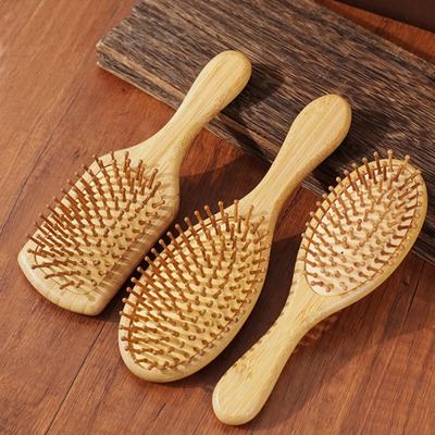 Bamboo Air Cushion Brush Men Women Scalp Massage Hair Comb Anti-static Portable Fluffy Hair Styling Detangling Paddle