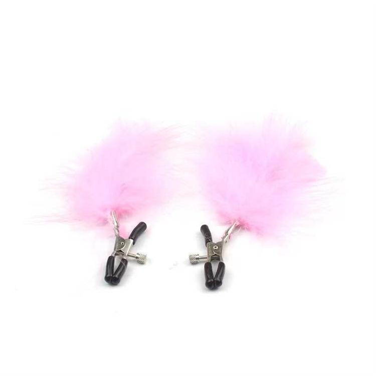 Wholesale BDSM SM Adult Game Breast Clamps Feather Nipple Clip Flirting Sex Toy for Women
