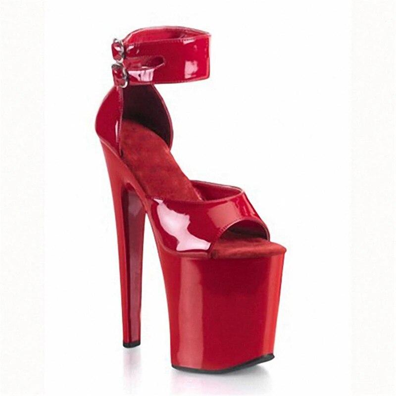 

Жіночі танцювальні босоніжки на платформі Взуття 20 см Каблук щиколотка 10 см Платформа Сексуальна з квітковою трояндою Платформа YKC 37