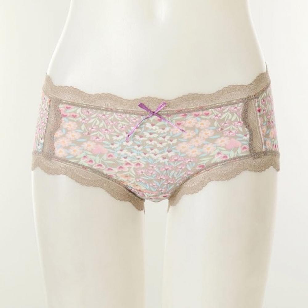VenuS Women S Lace Modal Floral Print Reflective Panty Vpt6265a Set