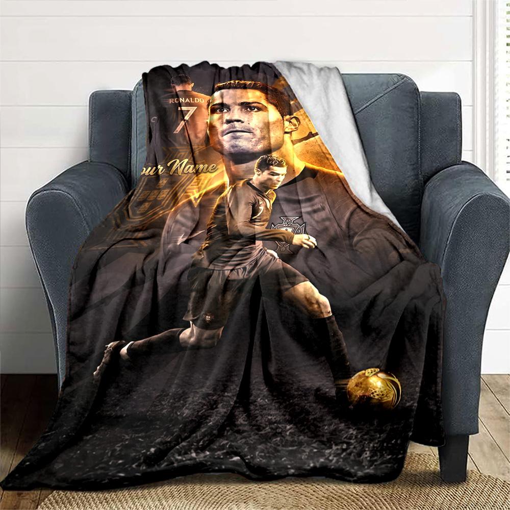 Cristiano Ronaldo (157) Customize Your Name Blanket Throw Customizable Blanket Comfortable Suitable for Bedding Home Decor Chair Couch All-Season Use