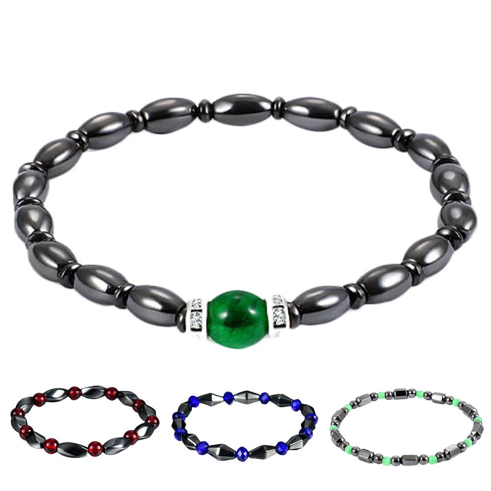 Fashion Simple Bracelet Black Gallstone 4PCS Bracelet Set for Women