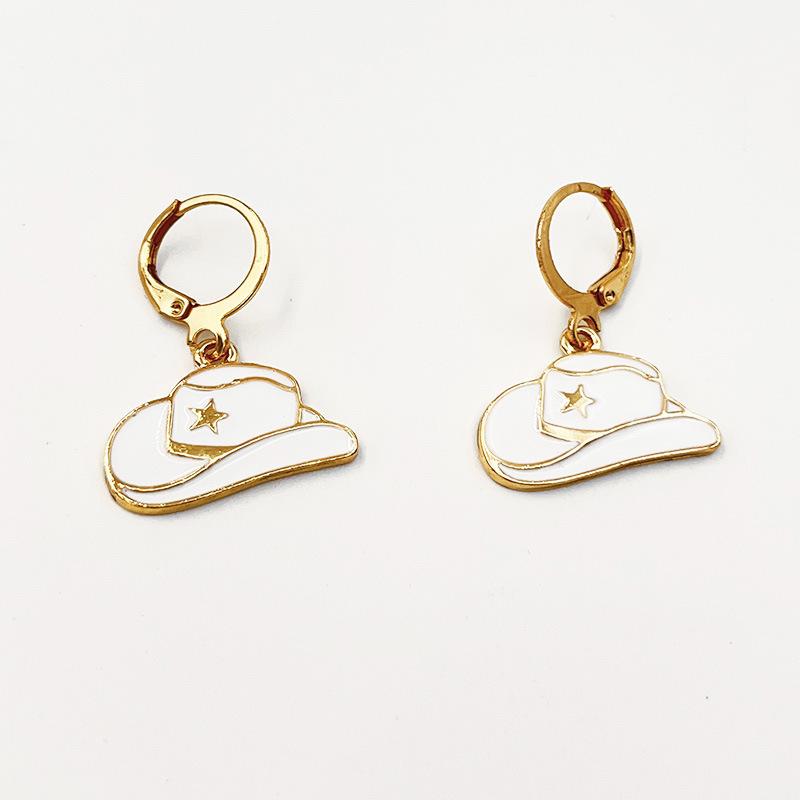 

Love Personalized Shoes Hat Temperament Versatile Simple Alloy Dripping Earrings