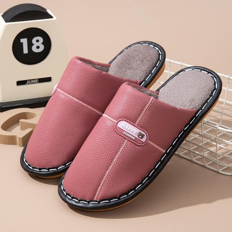 

Хлопковые тапочки, теплые осенью и зимой, на толстой подошве, водонепроницаемые, нескользящие и грязеотталкивающие для домашнего использования, зимние тапочки для согревания ног для пар Female 40-41 is suitable for size 39-40