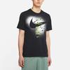 Nike Grafisches Kurzarm-T-Shirt mit übergroßem Swoosh-Print Herren Tops Schwarz DJ5218-010