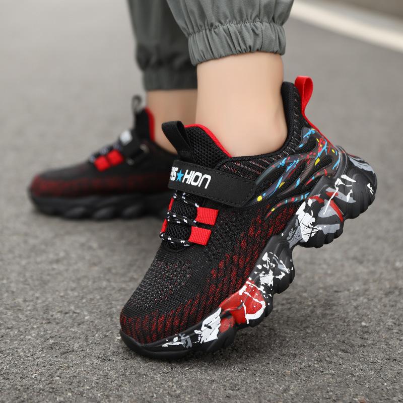 Boys Sports Shoes And New Style 7-12 Breathable Kids Mesh Shoes For Toddlers Little Boys And Boys Comfortable Walking Shoes