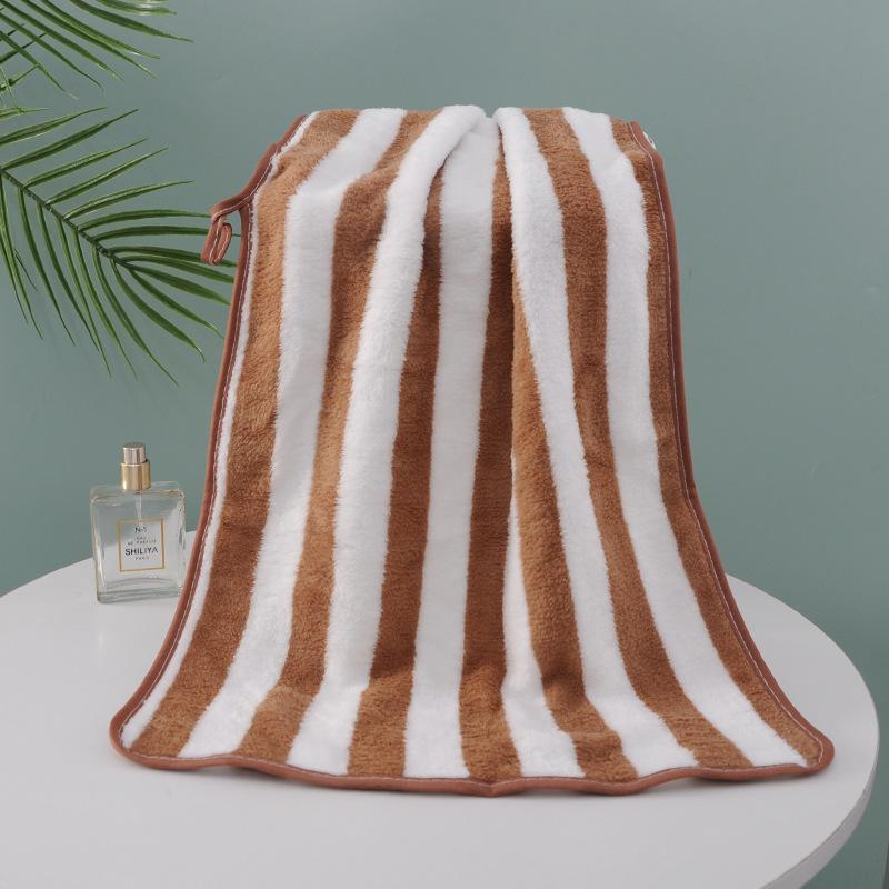Coral Fleece Towels, Bath Towels, Absorbent Household Student Dormitory Wide Strip Towels