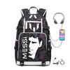 Football Printed Student Backpack Multifunctional Usb Interface Large Capacity Leisure Travel Backpack