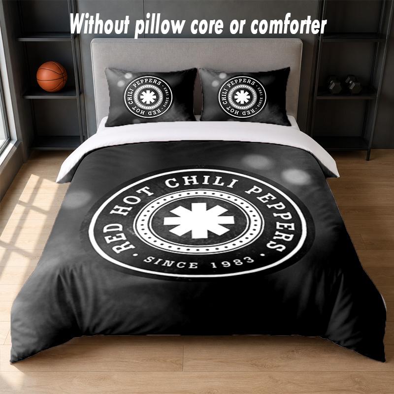 Set Biancheria da Letto Design Red Hot Chili Peppers 1 Copripiumino + 2 Federe Morbido Traspirante Biancheria da Letto per la Casa