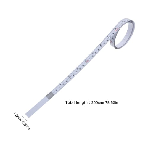 Angoily Self-Adhesive Tape Measure, 78 Inches (200cm), Meets Official English Standards, Self-Adhesive, Clear Graduations, for Measuring