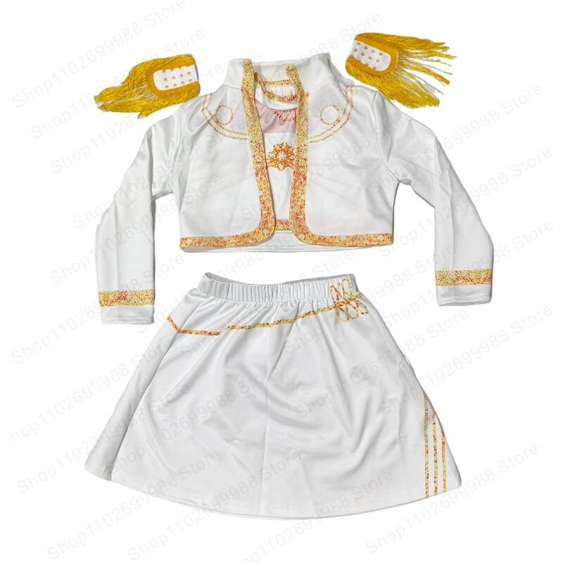 2025 New Movie Kpop Demon Mira Cosplay Costume for Girls Halloween Carnival Mira Hunter White Jacket Vest and Skirt Uniform Suit