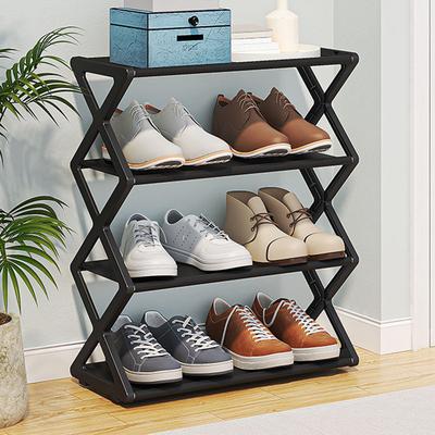 Compact X Shaped Shoe Rack for Small Areas Easy Assembly Multi Layer Design