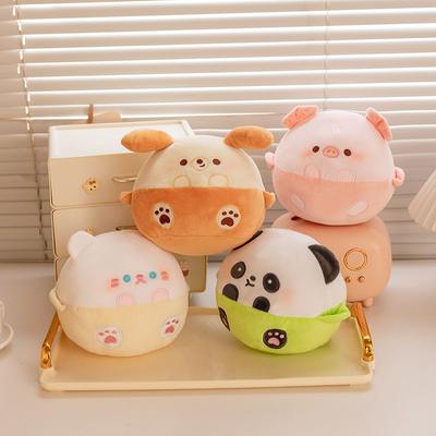 Super Fofo Cachorro Porco Gato Panda Bolas Brinquedos de Pelúcia Macio Recheado Animal de Desenho Animado Almofada Lembrança Criativa Decoração de Quarto Presente de Aniversário