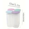 1pc 4 Grid Clear Food Storage Containers, Airtight Lids for Grains Snacks Spices Dry Food, Multi-Compartment Kitchen Organizer