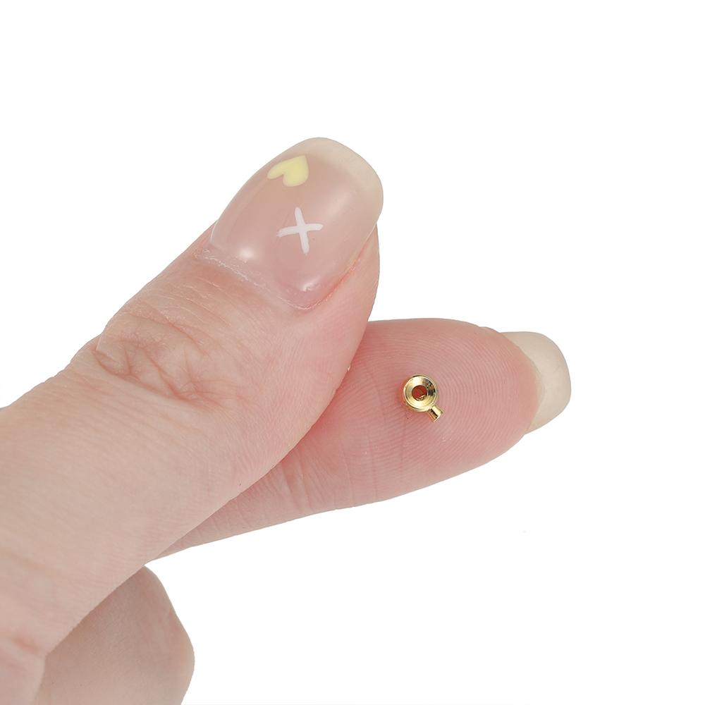 5pcs/Lot Copper Crimp Beads Spacer Bead Stoppers Cord End Caps Charms for Bracelet Necklace Jewelry Making Accessories Crafts