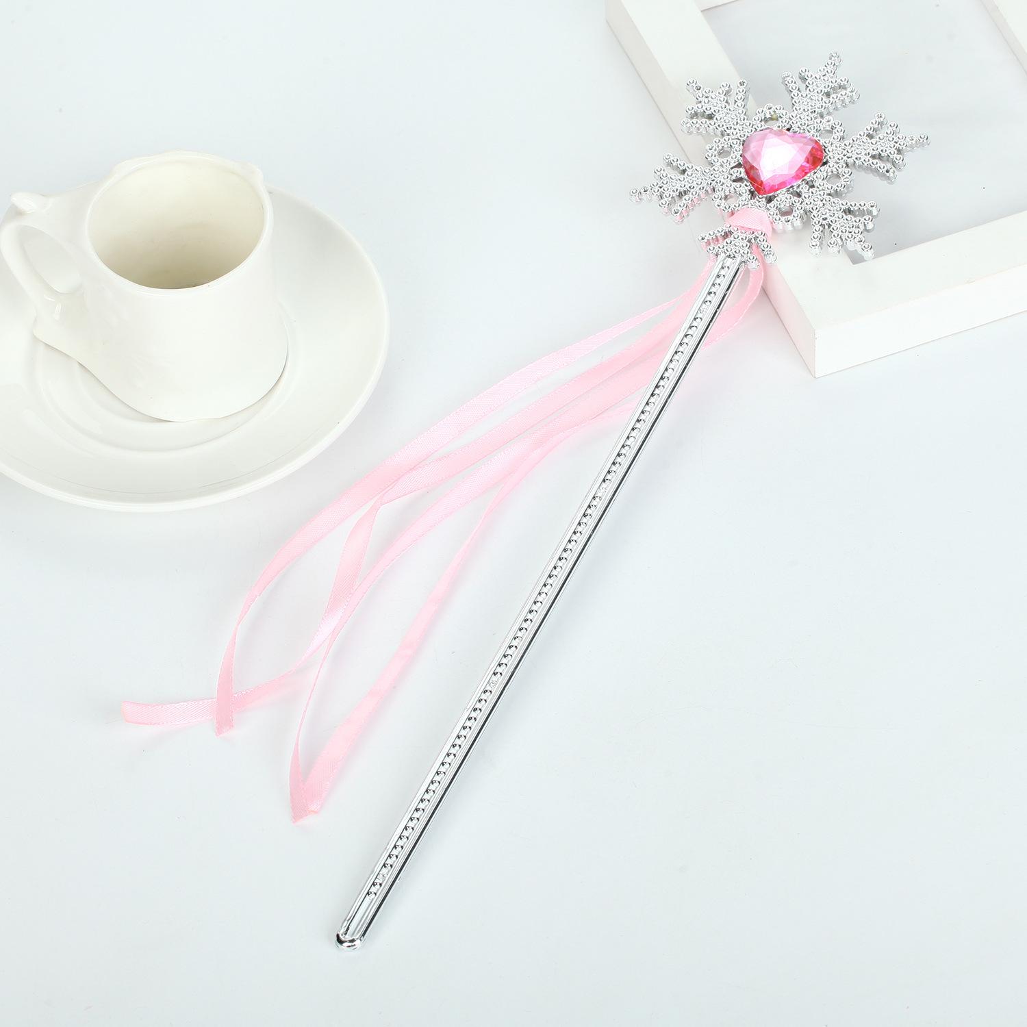 

Набір Корона та Паличка Принцеси Снігу та Криги для Дівчаток - Пластикова Тіара та Аксесуари для Голови One Size