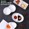 Flavor Dish Reusable French Fries Dipping Plate Multi Grid Flavor Dish Separated Hot Pot Seasoning Tray for Restaurant Kitchen
