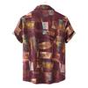 Men's Fashion Casual Print Hawaii Vacation Short-sleeved Shirt