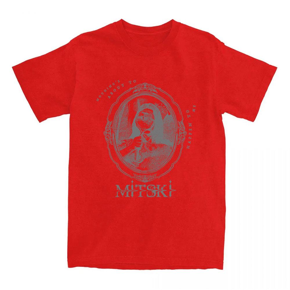 

Футболка з портретом Міцкі Літня Коротка Вільна Жіноча Футболка З Круглим Вирізом Повсякденна Дизайн Співачки Графічний Принт 100% Бавовна Футболка Унісекс Вуличний Стиль Одяг для Пар XS червоний