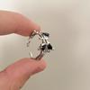 Women's Black Zircon Irregular Index Finger Ring - High-End Versatile Design