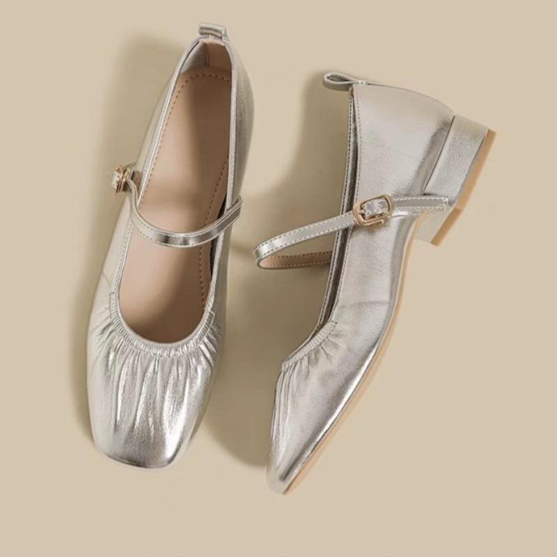 Fashion Pleated Shallow Heeled Shoes Designer Classical Loafers Shoes 2025 Autumn Fad Woman Pumps New Brand Dress Zapatillas De Mujer