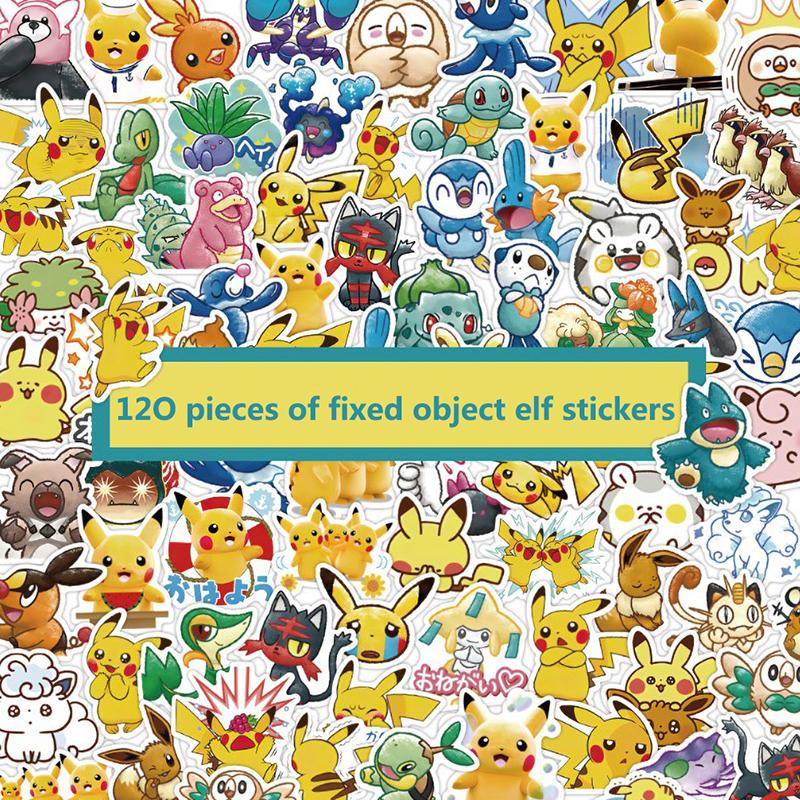 

60шт Покемон Аниме Наклейки Пикачу Наклейки Мультфильмы Наклейки Дети Подарочные игрушки