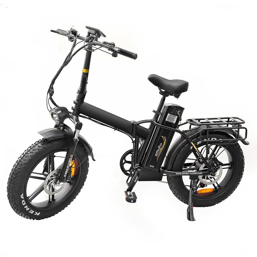 Elektrofahrrad Faltbar EMOKO C94 20" 1000W Motor City Ebike 48V 35AH Maximale Reichweite 200 km 7 Gänge Schwarz