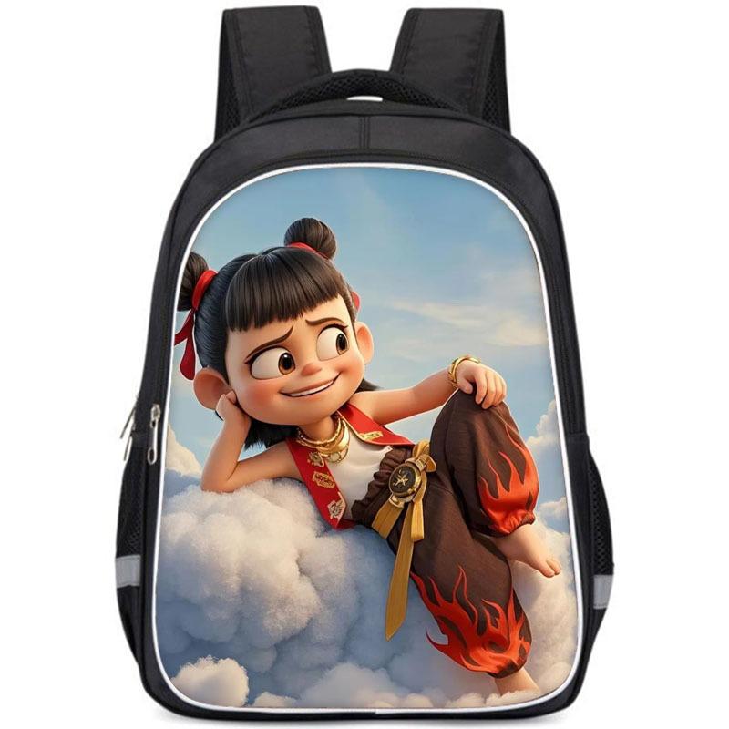 Nezha Schoolbag For Boys, Primary School Students, Grades One, Two, Three To Six, Reduce The Burden And Protect The Spine Backpack.