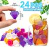 24 Pezzi/Set Cubetti di Ghiaccio Riutilizzabili per Whisky Pietre Resistenti all'Usura Estive Cubetti di Ghiaccio per Whisky Accessori in Plastica