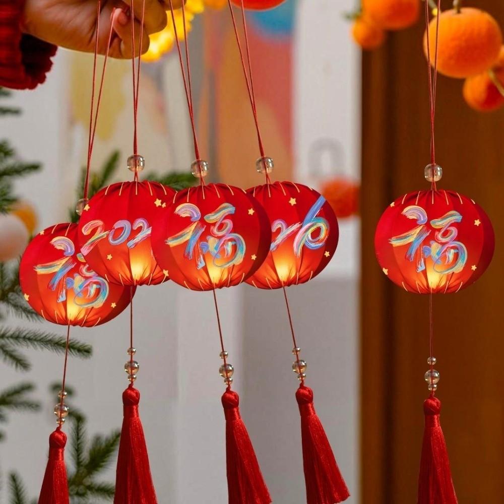 Horse Year 2026 New Year Lanterns Handmade Portable Lanterns Chinese Hanging Lanterns Party Decor