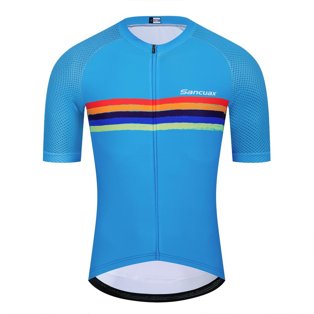 Neues Team Sommer Radsportbekleidung Herren Kurzarm Radtrikot Set Atmungsaktiv Mountainbike Rennrad Bekleidung