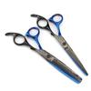 6.0-Inch Black Blue Damascus Barber Scissors & Thinning Shears for Hairdressing