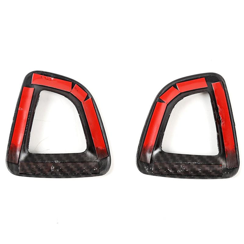 A03E-Car Dashboard Carbon Fiber Side Side Air Vent Outlet Cover Trims For Chevy Colorado/For GMC Canyon 2014+ Carbon Fiber Pattern