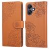 For Samsung Galaxy A07 4G/A06 4G/A06 5G Case Rose Flower PU Leather Wallet Phone Cover with 3 Card Slots/Wrist Strap