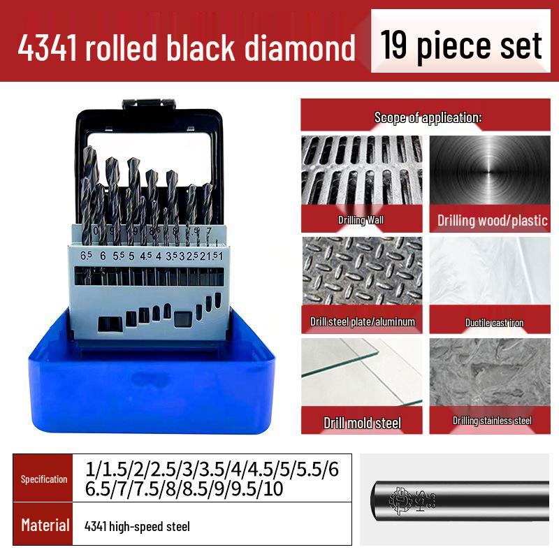 

Набор спиральных сверл Tiangong из кобальта высокой твердости для сверления нержавеющей стали, штамповой стали и чугуна.