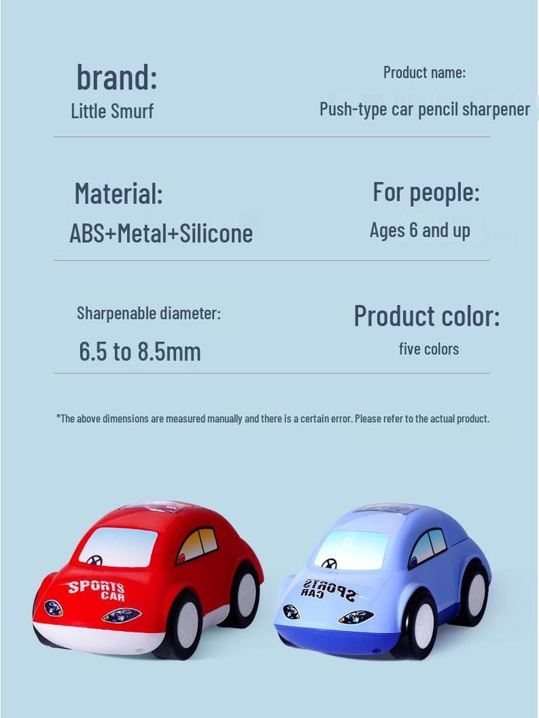 Roztomilé automatické ořezávátko na tužky pro děti – Manuální posunovač tuhy pro žáky základních škol