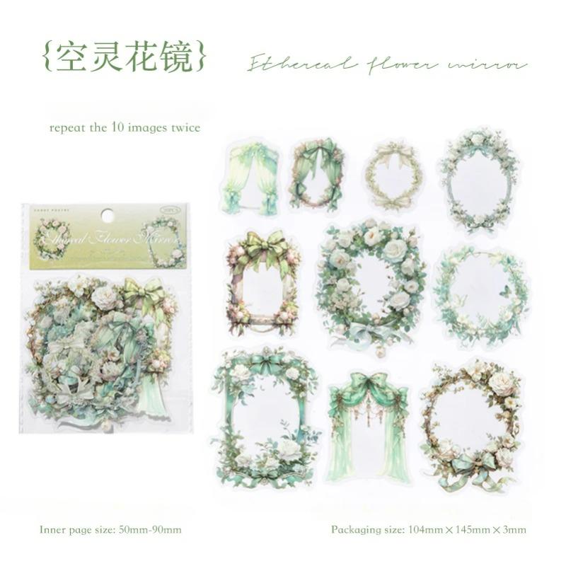 

20 шт./упаковка Цветочные наклейки-бордюры Эстетические наклейки Декоративный ежедневник Альбом Материалы для скрапбукинга Ненужные принадлежности для журналов