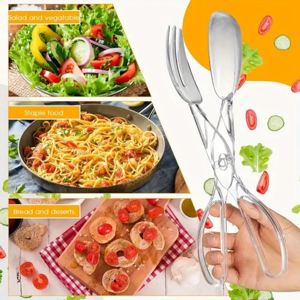 1PC Clear Plastic Salad Clippers & Clips, Reusable Food-grade Kitchen Chef Tools,