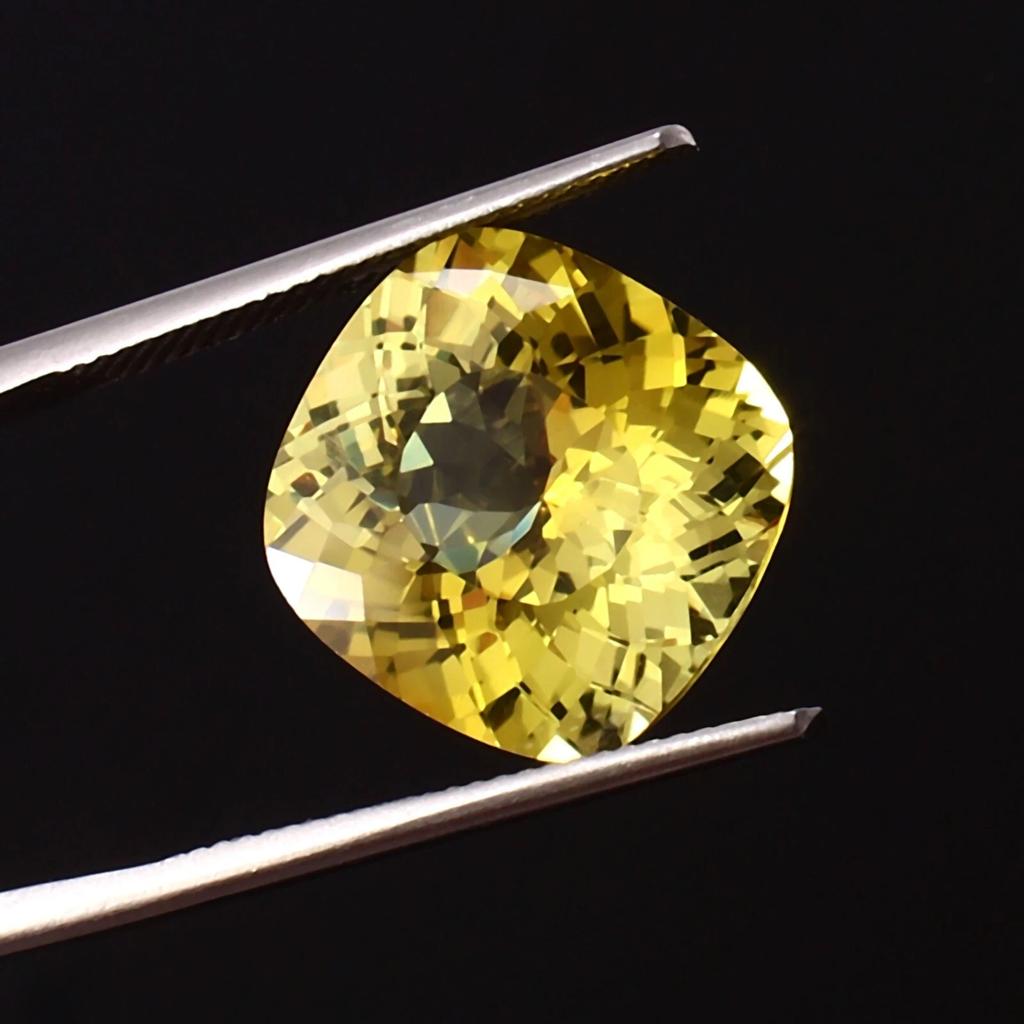Natural Yellow Sapphire Loose Gemstone Ceylon 11 Ct Cushion Shape September Birthday Birthstone
