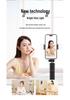 X20 Mobile Phone Selfie Stick Tripod with Bluetooth Remote & Fill Light for Outdoor Broadcasting