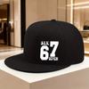 Six  Seven Graphic Black Snapback Cap Unisex Polyester Streetwear Adjustable Hat