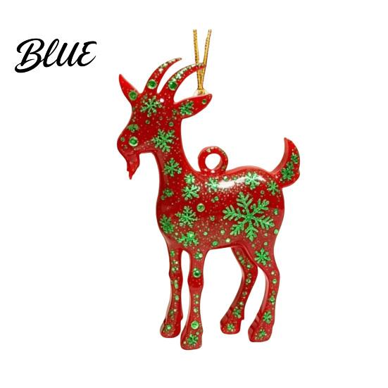 Hanging Decor for Party 2D Acrylic Goat Christmas Tree Ornament Zodiac Pendant with Gold String Year Festive Pendants of The Ornament 2027 Chinese