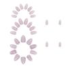 24pcs Oval Flower Nail Tips, Short Design, Acrylic Fake Nails Set Floral & French Manicure, Suitable For Women And Girls Nail Art Supplies