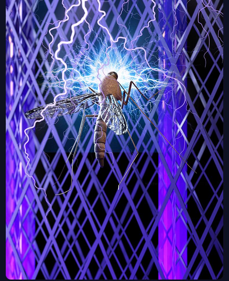 Wall-Mounted Electric Mosquito Killer Lamp with Outdoor Charging